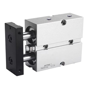 Cilindro Neumático de Doble Varilla con Guía AirTAC TN25 TN32X125X150X175X200X250X300 S, Cuerpo de Acero Estándar - Product Image 2