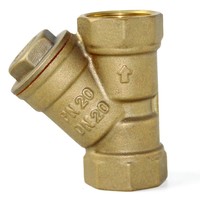 Katup Cek Pneumatik Manual Tipe Y dari Kuningan untuk Air, Sambungan 1/2"-4" NPT/BSP, Bersertifikasi ISO9001 CE
