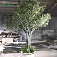 Grand Olivier Artificiel d'Extérieur en Plastique pour Ombrage - Arbre Olivier Synthétique Grand Format