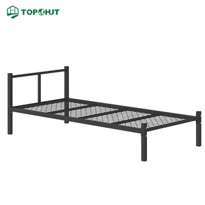 Lit plateforme en acier à poteaux carrés et grillage, qualité industrielle, pour chantiers <span class=keywords><strong>de</strong></span> construction, établissements correctionnels et projets d'appel d'offres gouvernementaux - Product Image 1