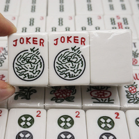 Jeu de Mahjong américain en mélamine de qualité supérieure, taille moyenne, tuiles lisses résistantes à l'usure pour le divertissement familial à la table