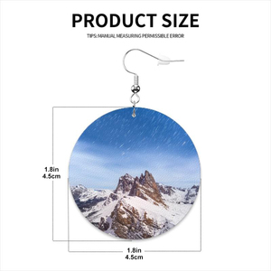 Custom image Trendy Leather Round <b>Earrings</b> with <b>Pearl</b> <b>and</b> <b>Diamond</b> Religious Style Flower <b>and</b> Number Shape for Gift - Product Image 5