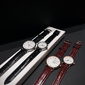 Reloj Analógico con Esfera Blanca Redonda y Correa de Cuero con Indicador de Fecha para Hombre y Mujer, Uso Diario y de Negocios, Longinesing - Product Image 2