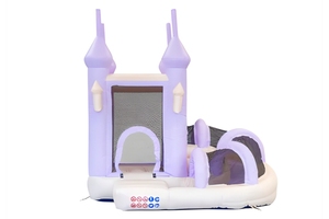 Castello Gonfiabile Taro Viola per Interni ed Esterni, con Scivolo e Piscina di Palline, Ideale per Feste e Matrimoni - Product Image 4