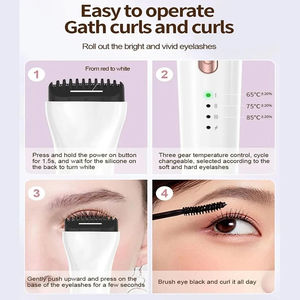 Rizador de Pestañas Eléctrico 5D con Calor, 3 Modos, Herramienta de Maquillaje de Larga Duración para Injerto de Pestañas, Herramienta de Maquillaje Popular - Product Image 4