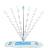 Balai à poussière plat en coton en gros avec manche télescopique, tampons de remplacement lavables, nettoyage de sols secs et humides pour hôtels et usage domestique