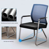 Chaises de bureau ergonomiques en tissu maillé de qualité supérieure pour cadres, avec pieds fixes, vente en gros