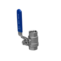 Válvula de Bola Roscada de Acero Inoxidable 304/316 SS BSP NPT con Rosca Hembra de Paso Completo para Plomería de Agua