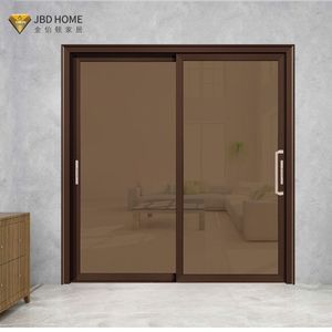 <span class=keywords><strong>Puerta</strong></span> de vidrio sin marco moderna de <span class=keywords><strong>3</strong></span> paneles, apilamiento telescópico, aleación de aluminio, característica impermeable para oficina, cocina, comedor, partición - Product Image 2