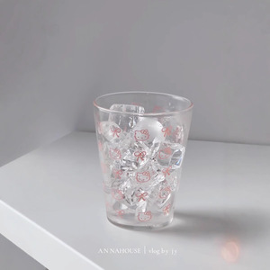 Vaso de Agua de Vidrio <span class=keywords><strong>Bravo</strong></span> Glassware, Vaso de Vidrio Soplado a Mano con Diseño de Gato de Dibujos Animados, Moderno y Minimalista, Color Rosa, para Bebidas Frías y Jugos - Product Image 4