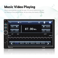 (Stock US/EU/UK) Lecteur MP5 de voiture Podofo 2Din, autoradio, autoradio, écran tactile 7 pouces, audio BT USB AUX 7018B, vente en gros
