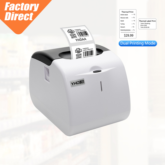 High Quality 58mm 2 in 1 Thermal Label & Receipt Printer CE FCC ROHS POS Printer with USB/BT/LAN Interface