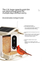 Nouvelle mangeoire à oiseaux intelligente avec caméra 2K-4K Ultra HD, reconnaissance d'oiseaux par IA, solaire, WiFi, écologique, durable, toutes saisons, couleur intégrale