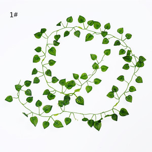 Plante verte artificielle décorative, feuilles de <span class=keywords><strong>lierre</strong></span>, vignes <span class=keywords><strong>en</strong></span> <span class=keywords><strong>plastique</strong></span>, guirlande de raisin pour la vente, m - Product Image 6