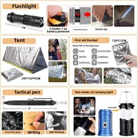 42 en 1 Voyage en plein air Camping Randonnée Survie d'urgence Trousse de premiers soins SOS Kit de survie tactique