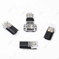 Mini connecteur de fil enfichable T2 de type T 2 en 2 sorties LED boîtier PC en laiton pas de dénudage bornes de connecteur LED électriques