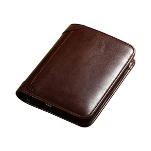 Custom Logo Bifold Engraved <b>Wallet</b> Full Grain Leather <b>Wallet</b> Front Pocket Leather <b>Wallet</b> Card <b>Holder</b> for Man - Product Image 1