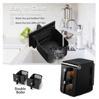 Nouvelle Friteuse à Air Électrique Intelligente Multifonctionnelle 12L Carrée pour la Maison et la Cuisine, avec Contrôle Numérique et Fonctionnalités Visuelles