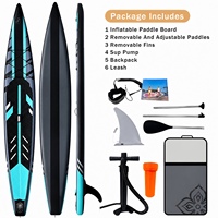 Planche de SUP gonflable de course Drop Stitch 10'6'' – Pack complet avec pagaie réglable, pompe, leash, sac à dos et kit de réparation inclus