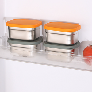 Boîte à lunch hermétique en acier inoxydable 304 avec couvercle en silicone, fournie par l'usine, pour le bureau, boîte à lunch portable, récipient alimentaire en métal - Product Image 5
