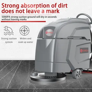 sale hot in 2024 Battery power automatic floor scrubber machine for airport railway station