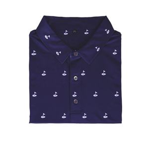 เสื้อยืดโปโลผ้าผ้ายืดสีผสมพิมพ์ลายสำหรับเล่นกอล์ฟโอเวอร์ไซส์โลโก้ออกแบบได้ตามต้องการ - Product Image 5