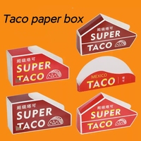 Boîtes d'emballage jetables pour sushis, tartes et tacos aux algues, auto-érectables, en papier de qualité alimentaire, personnalisables avec impression pour usage commercial