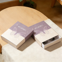 Boîte d'emballage pour cils magnétiques en carton ondulé, finition mate, recyclable, pour marque privée OEM