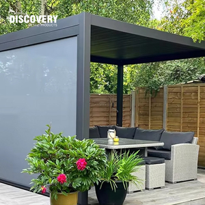 Lo Último en Pérgola de Aluminio Eléctrica e Impermeable con Lamas de Metal, Pabellón de Aluminio 6x4 <span class=keywords><strong>para</strong></span> Jardín - Product Image 1