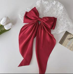 Accessoires pour cheveux multicolores, grandes pinces à cheveux avec nœud, nœud en satin surdimensionné à longue queue pour filles et femmes - Product Image 3