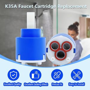 <span class=keywords><strong>Cartouche</strong></span> de robinet en céramique à trois trous K35A de haute qualité avec coque extérieure en plastique bleu, joints d'étanchéité rouges anti-fuite, haute durabilité pour salle de bain - Product Image 4