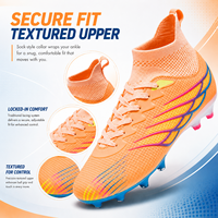 Chaussures de football à crampons hauts FG prêtes à être expédiées, en stock, chaussures d'entraînement pour jeunes hommes et femmes, EU 32-46
