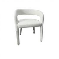 Fauteuil moderne blanc doux pour salon, salle à manger, chambre à coucher, bar à domicile - Utilisation multi-espaces