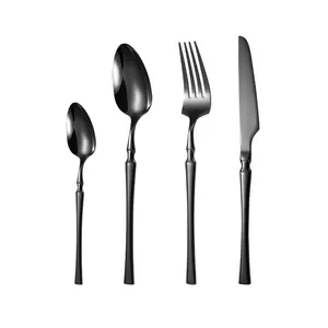 Modern Flatware with Waist Design Contemporary Stainless Steel Flatware Cutlery Set