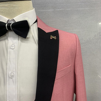 Costume de Soirée Homme Rouge Élégant, Coupe Cintrée, Costume de Mariage Trois Pièces à Bouton Unique