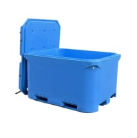 Glacière palette isotherme rotomoulée réutilisable, étanche, durable et portable 800L en PE moderne avec impression personnalisée motif dessin animé pour canettes