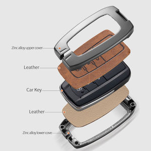 ที่หุ้มกุญแจรถทำจากสังกะสีอัลลอยอุปกรณ์เสริมที่หุ้มพวงกุญแจปกป้องสำหรับ <span class=keywords><strong>TOYOTA</strong></span> CROWN Prius Camry Corolla C-HR CHR RAV4 <span class=keywords><strong>Prado</strong></span> 2018 - Product Image 5