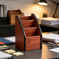 Organisateur de bureau en bois personnalisé, porte-stylos, fournitures de bureau, support à crayons, cadeau de bureau