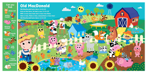 Livre sonore interactif de comptes en vers pour enfants, à couverture rigide, imprimé offset, thème ferme éducatif, avec boutons à presser - Product Image 4
