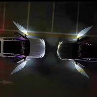 Nouvelle lumière de bienvenue LED pour voiture, projecteur d'ailes d'ange pour rétroviseur, lumière de courtoisie pour seuil de porte, lampe d'ambiance modifiée 12V