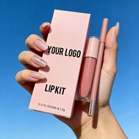 Ensemble de gloss et crayon à lèvres haute pigmentation, marque privée, imperméable, pour une finition mate et lisse