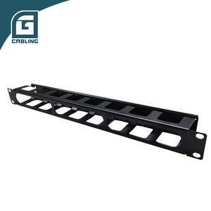Gcabling Barre de gestion de câbles et de données en fil métallique d'acier, <span class=keywords><strong>19</strong></span> pouces, 1U 2U, pour rack, avec couvercle, type conduit, organisateur de câbles, prix - Product Image 2