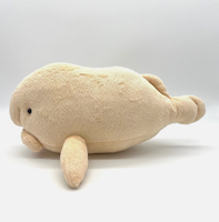 Peluche personnalisée pas chère en forme de poisson-boule, petite créature marine, avec rembourrage en coton PP et accessoires brodés - Vente en gros