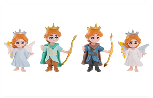 Figurine 3D de décoration de gâteau dessin animé mignon figurine de jardin miniature Kawaii poupée résine fée ange princesse <span class=keywords><strong>Prince</strong></span> figurine jouet pour enfant - Product Image 4