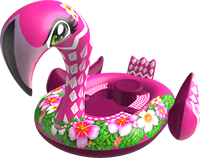 Grand flotteur gonflable écologique en PVC en forme de flamant rose pour la piscine, idéal pour la plage et les fêtes estivales, capacité 3-5 personnes