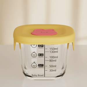 ขวดเก็บอาหารเด็กแบบกันรั่ว 240 มล. ชามแก้วโบโรซิลิเกต ใช้กับ<span class=keywords><strong>ไมโครเวฟ</strong></span>และเครื่องนึ่งได้ - Product Image 4