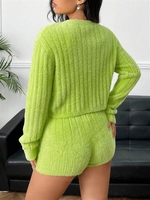 Deux costumes pour femmes été imprimé lanterne manches Blouse taille haute dentelle ample large short à fleurs avec ceinture