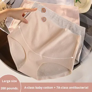 Article très vendu en usine : Culottes de maternité taille haute en pur coton, confortables et respirantes, sans coutures, grandes tailles - Product Image 2