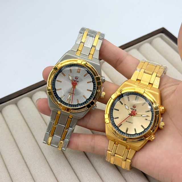 Luxury Men's Quartz Wristwatch, Alloy Material, Luminous Hands, Business Style, Multiple Color Combinations, Factory Direct