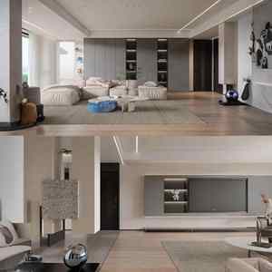 Maison moderne chinoise personnalisée en PVC meuble TV classique panneau de meuble de salon en bois avec style urbain pour hôtels - Product Image 5